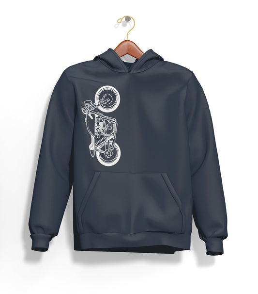 The Classic Shadow Fang Hoodie – Şardonlu Kalın Unisex Motosiklet Kapüşonlu Sweatshirt - Hoodie Collection