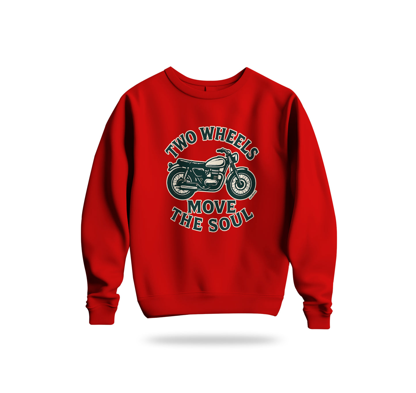 Two Wheels Move The Soul - İki Teker Ruhu Taşır Sweatshirt Baskılı Bisiklet Yaka – Unisex Sweat Collection