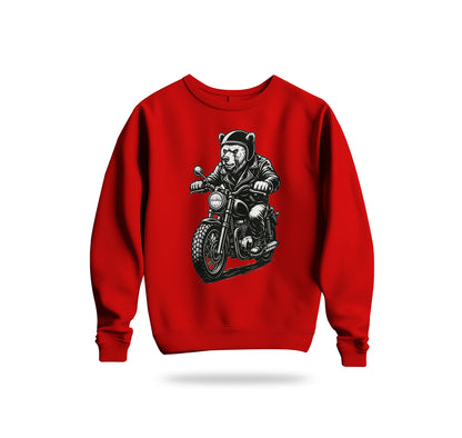Black N White BearZ Sweatshirt Baskılı Bisiklet Yaka – Unisex Sweat Collection