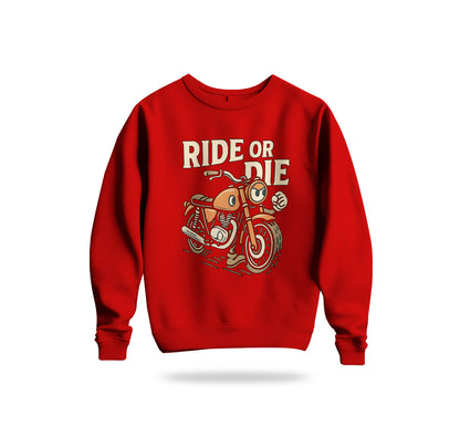 Ride or Die Sweatshirt Baskılı Bisiklet Yaka – Unisex Sweat Collection