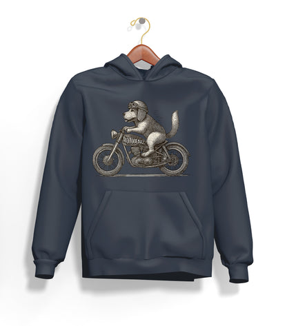 Motorcycle Dog Hoodie – Şardonlu Kalın Unisex Motosiklet Kapüşonlu Sweatshirt - Hoodie Collection