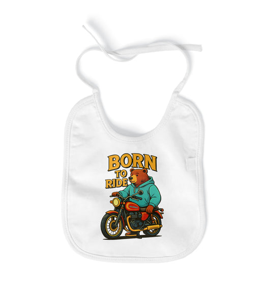 Born to Ride MotoBearZ Bebek Önlüğü – Tarz Sahibi Minikler İçin - Leke Tutmaz Yumuşak Kumaş