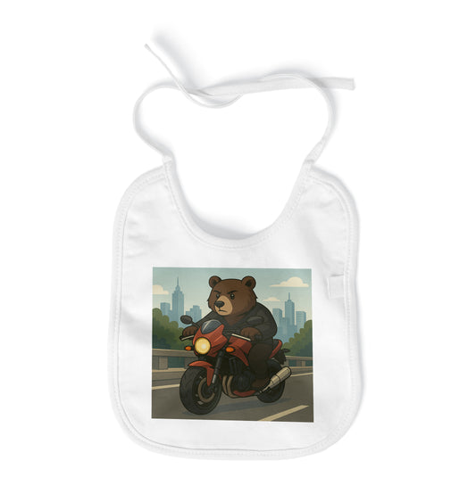 Angry Baby BearZ MotoBearZ Bebek Önlüğü – Tarz Sahibi Minikler İçin - Leke Tutmaz Yumuşak Kumaş
