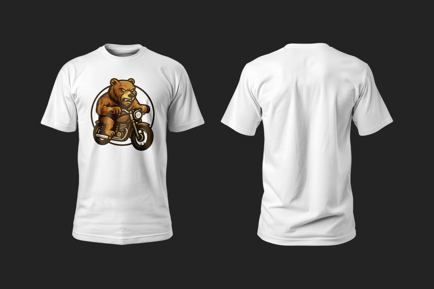 Wild Bear Ride - 10 Farklı Renk - Unisex Rahat Kalıp Baskılı Tişört - BearZ Collection