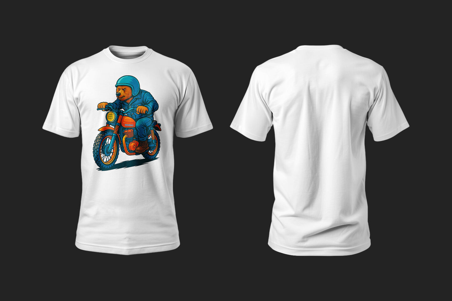 Blue BearZ - 10 Farklı Renk - Unisex Rahat Kalıp Baskılı Tişört - BearZ Collection