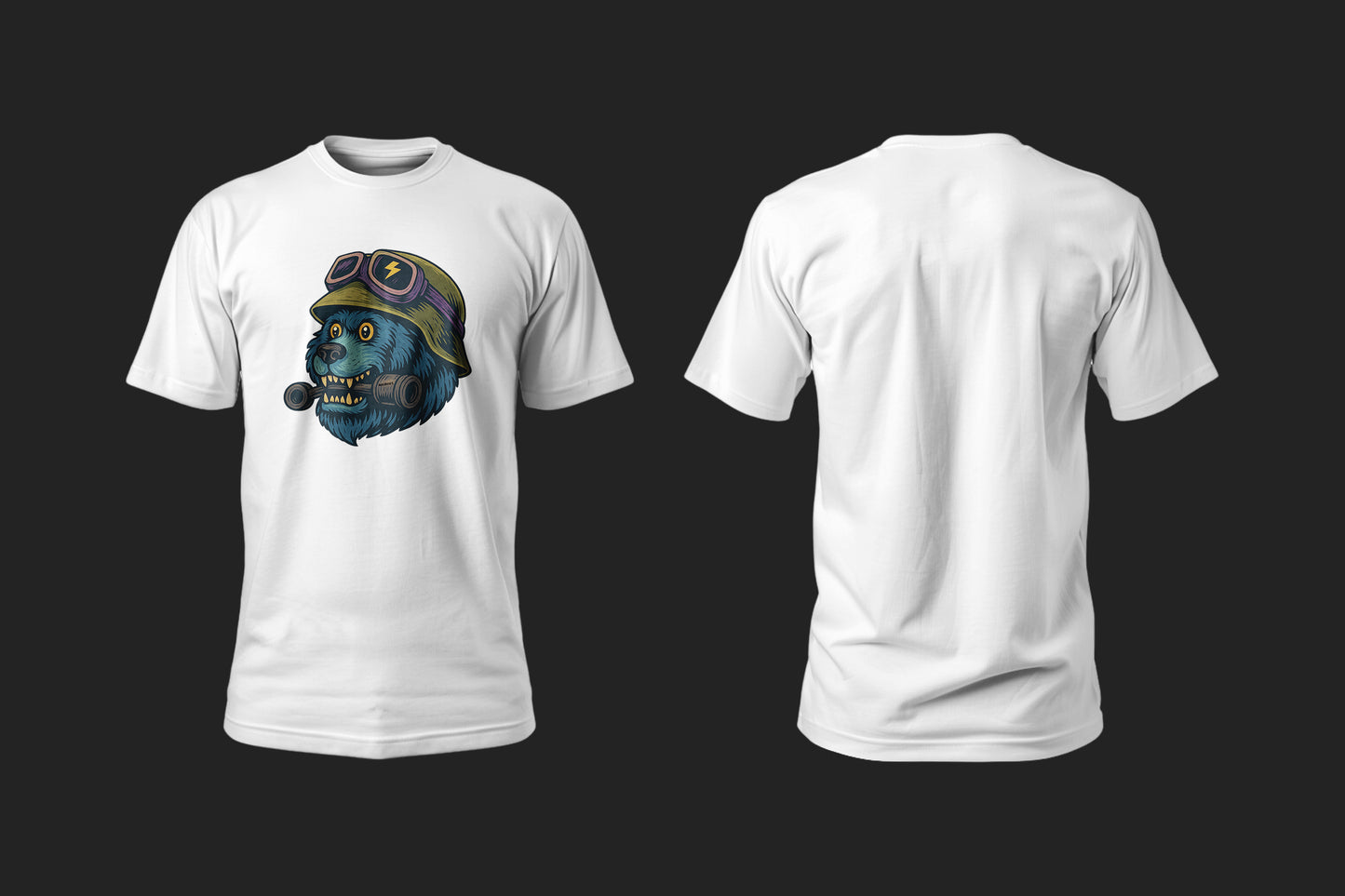 Crazy BearZ - 10 Farklı Renk - Unisex Rahat Kalıp Baskılı Tişört - BearZ Collection