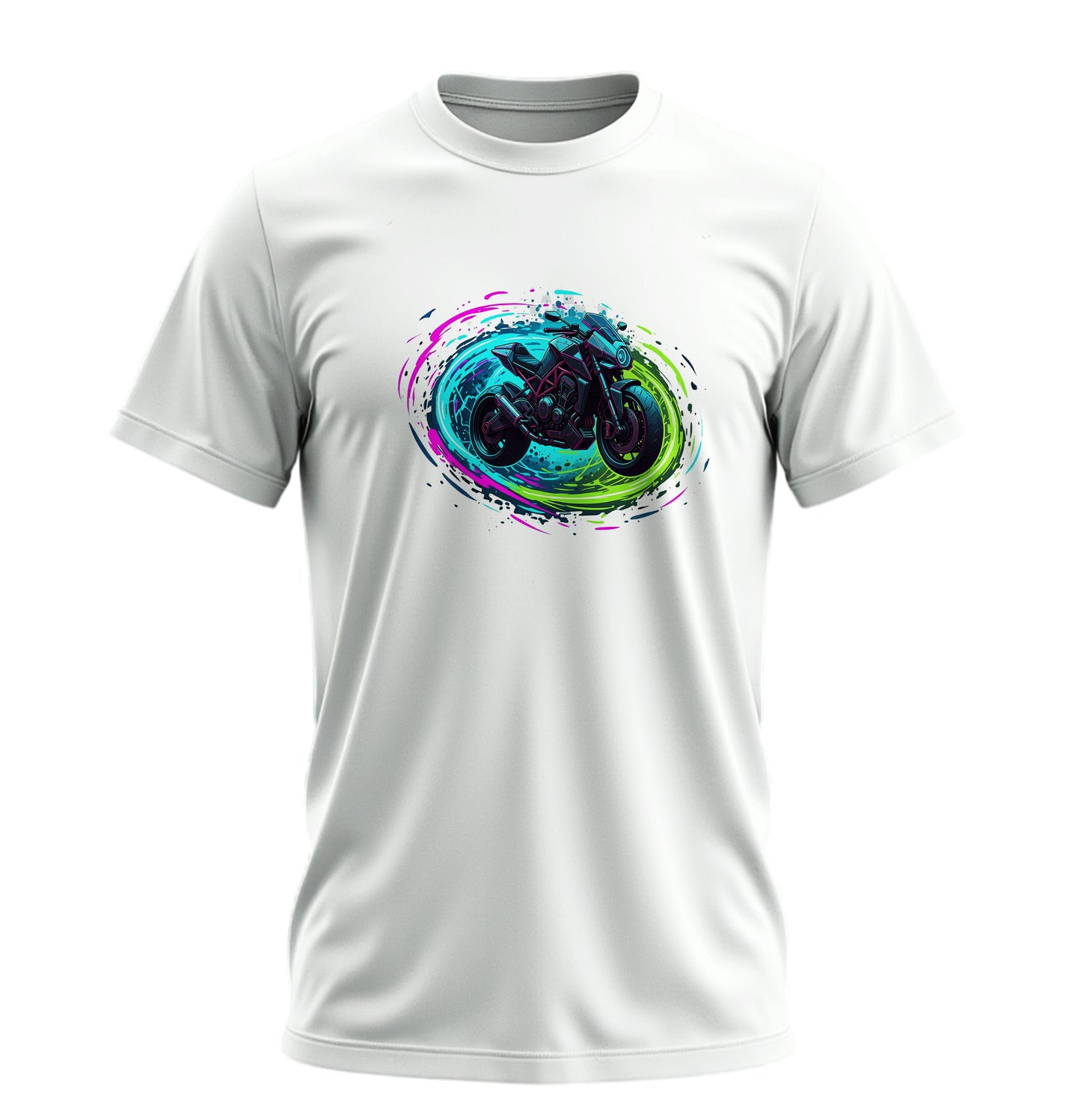 Fütüristik Motosiklet - 10 Farklı Renk - Unisex Rahat Kalıp Baskılı Tişört - Moto Garage Collection