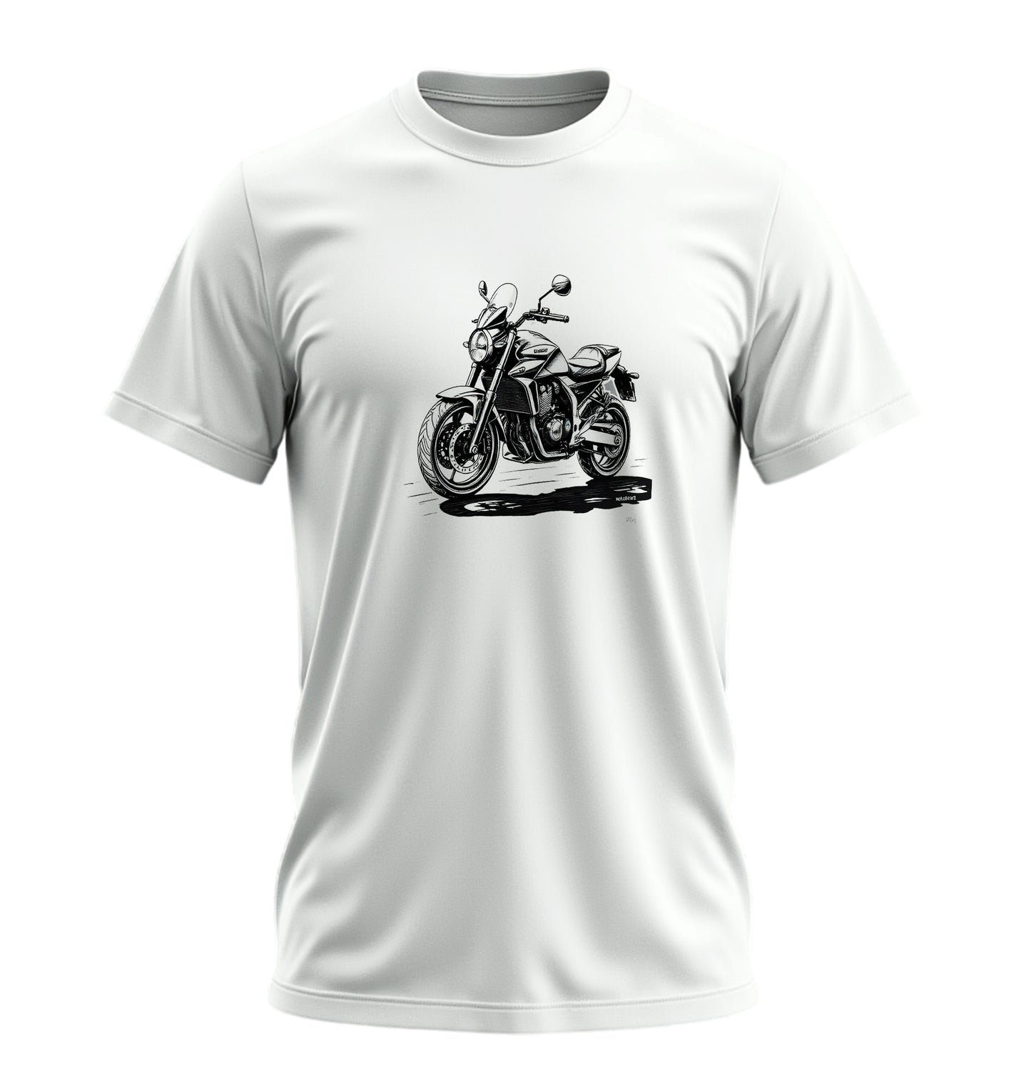 Black White Motosiklet - 10 Farklı Renk - Unisex Rahat Kalıp Baskılı Tişört - Moto Garage Collection