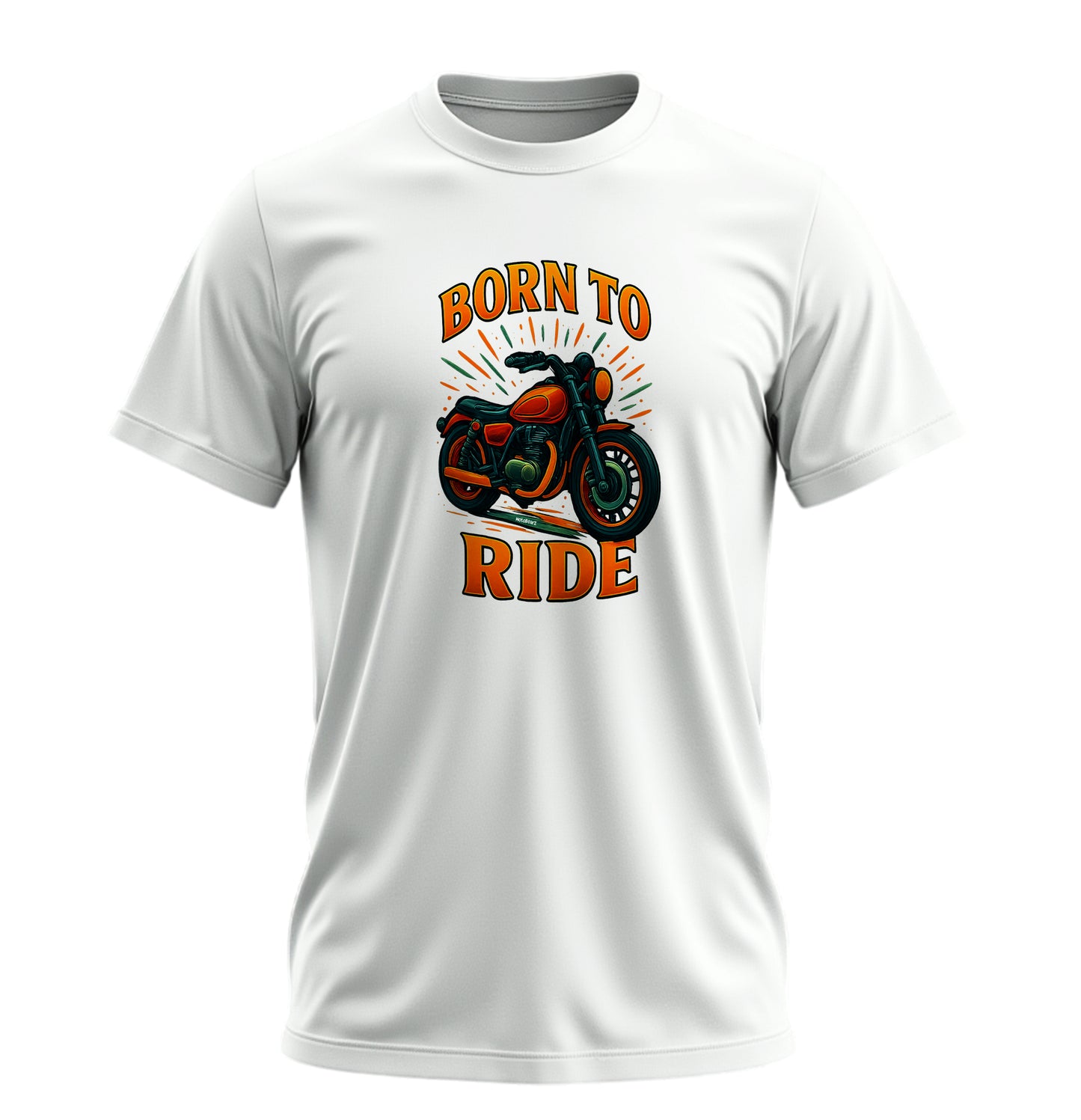 Born To Ride Motosiklet - 10 Farklı Renk - Unisex Rahat Kalıp Baskılı Tişört - Moto Garage Collection
