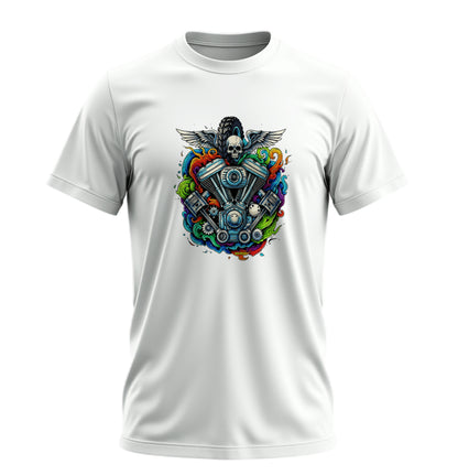 Motor Sanatı Motosiklet - 10 Farklı Renk - Unisex Rahat Kalıp Baskılı Tişört - Moto Garage Collection