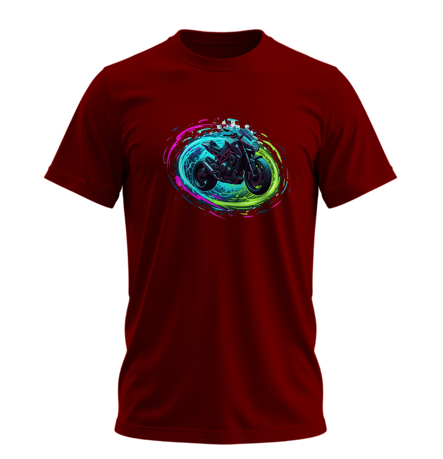 Fütüristik Motosiklet - 10 Farklı Renk - Unisex Rahat Kalıp Baskılı Tişört - Moto Garage Collection