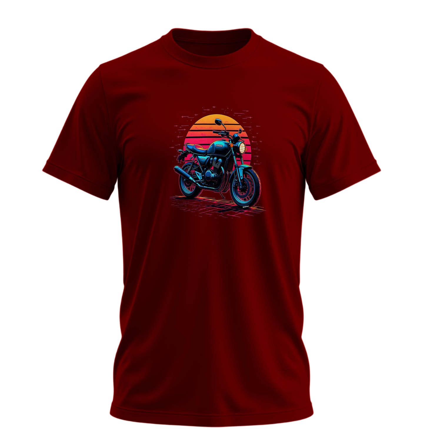 Retro Motosiklet - 10 Farklı Renk - Unisex Rahat Kalıp Baskılı Tişört - Moto Garage Collection