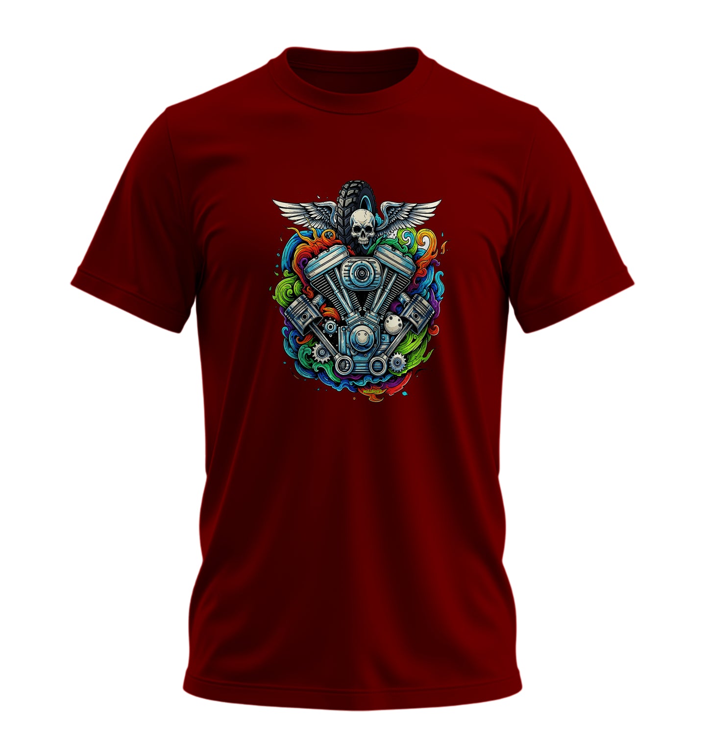 Motor Sanatı Motosiklet - 10 Farklı Renk - Unisex Rahat Kalıp Baskılı Tişört - Moto Garage Collection