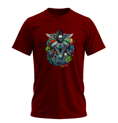 Motor Sanatı Motosiklet - 10 Farklı Renk - Unisex Rahat Kalıp Baskılı Tişört - Moto Garage Collection