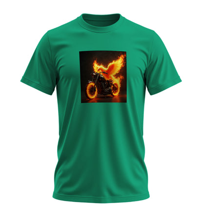 Fire Bird Motosiklet - 10 Farklı Renk - Unisex Rahat Kalıp Baskılı Tişört - Moto Garage Collection