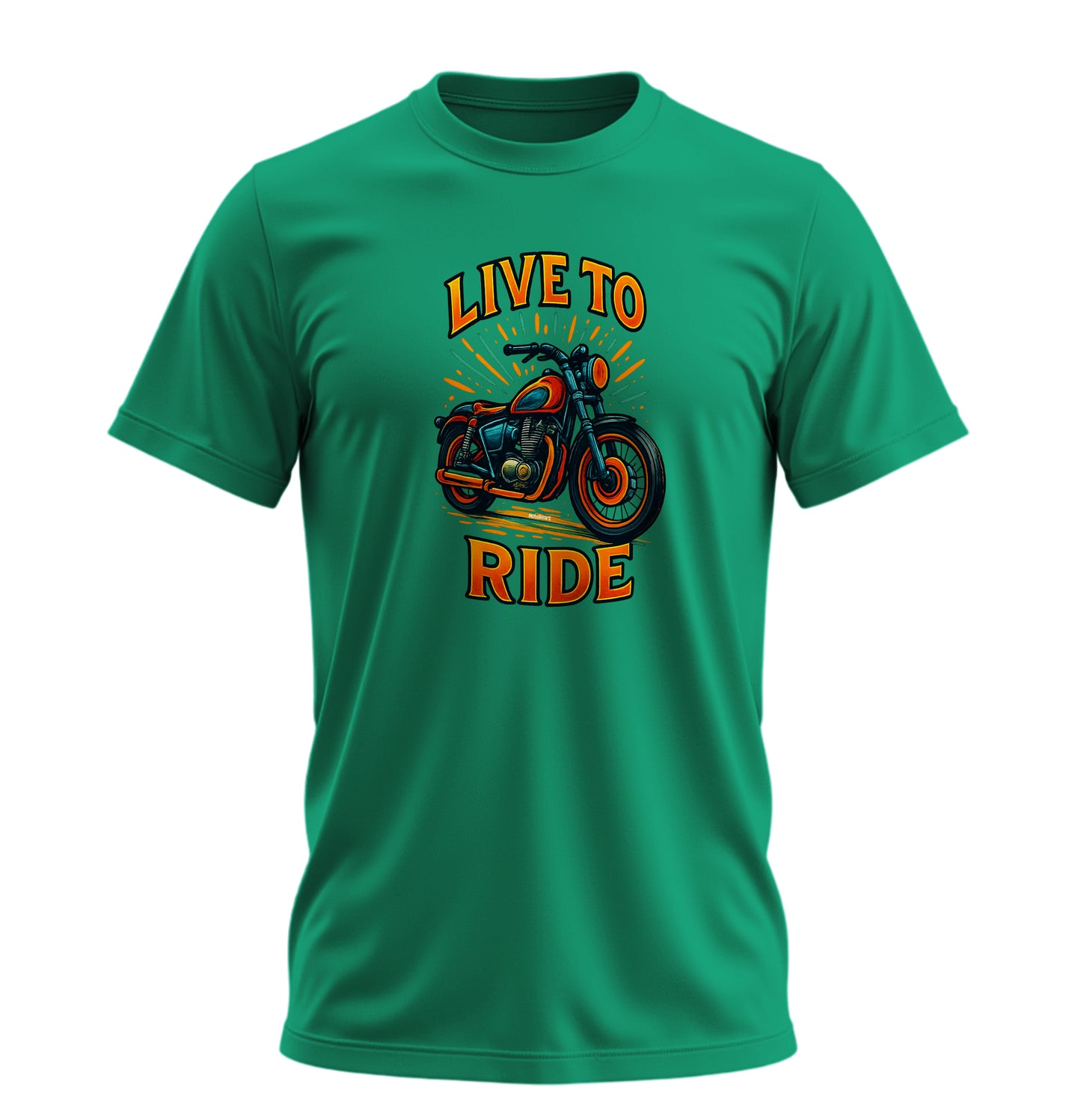 Live To Ride Motosiklet - 10 Farklı Renk - Unisex Rahat Kalıp Baskılı Tişört - Moto Garage Collection