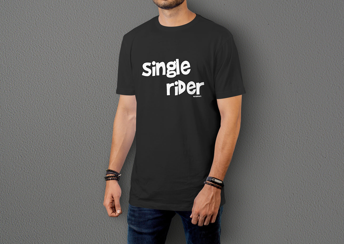 Single Rider - Unisex Rahat Kalıp Baskılı Tişört - Moto Garage Collection