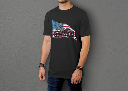 American Chopper - 10 Farklı Renk - Unisex Rahat Kalıp Baskılı Tişört - Moto Garage Collection