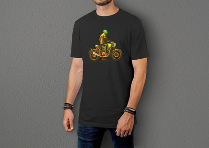 Neon Rider - 10 Farklı Renk - Unisex Rahat Kalıp Baskılı Tişört - Moto Garage Collection