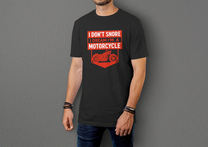 I Dream Motorcycle - Unisex Rahat Kalıp Baskılı Tişört - Moto Garage Collection