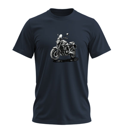 Black White Motosiklet - 10 Farklı Renk - Unisex Rahat Kalıp Baskılı Tişört - Moto Garage Collection
