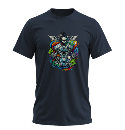 Motor Sanatı Motosiklet - 10 Farklı Renk - Unisex Rahat Kalıp Baskılı Tişört - Moto Garage Collection