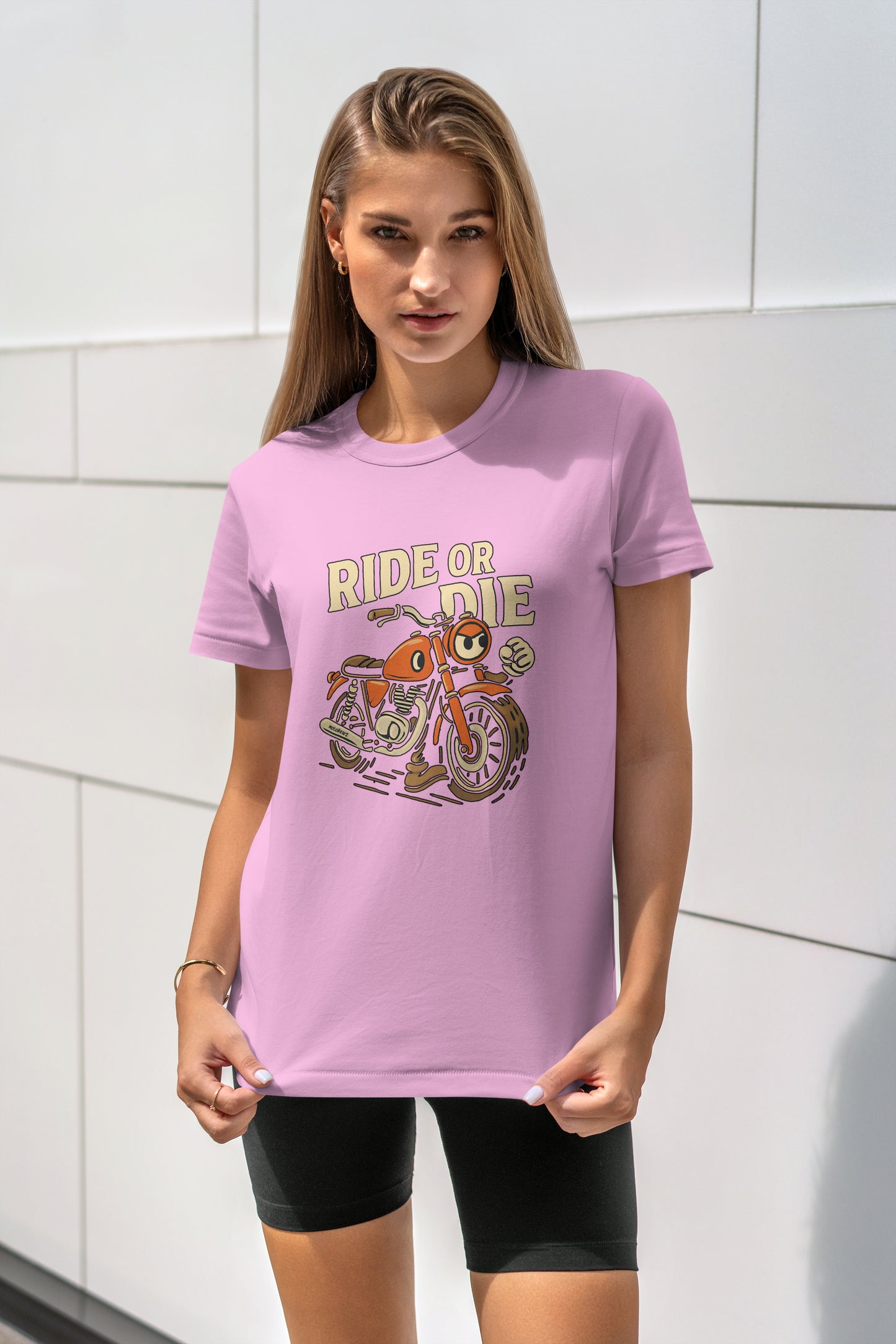 Ride or Die - 10 Farklı Renk - Unisex Rahat Kalıp Baskılı Tişört - Moto Garage Collection