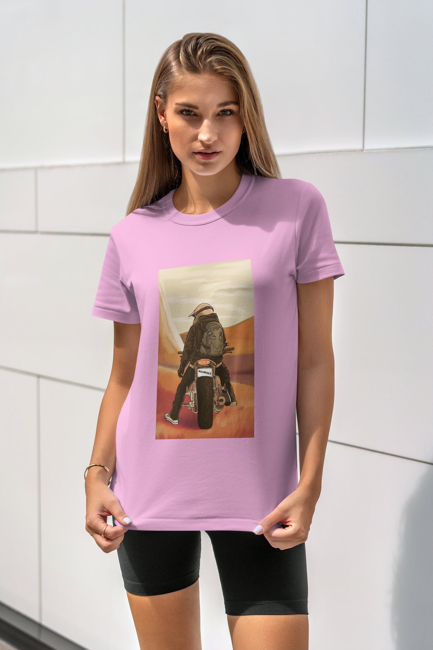 Desert Ride - 10 Farklı Renk - Unisex Rahat Kalıp Baskılı Tişört - Moto Garage Collection