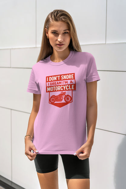 I Dream Motorcycle - Unisex Rahat Kalıp Baskılı Tişört - Moto Garage Collection