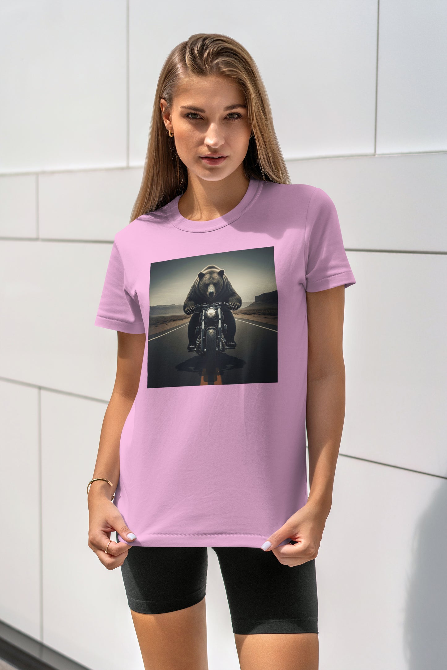 Road on BearZ - 10 Farklı Renk - Unisex Rahat Kalıp Baskılı Tişört - BearZ Collection