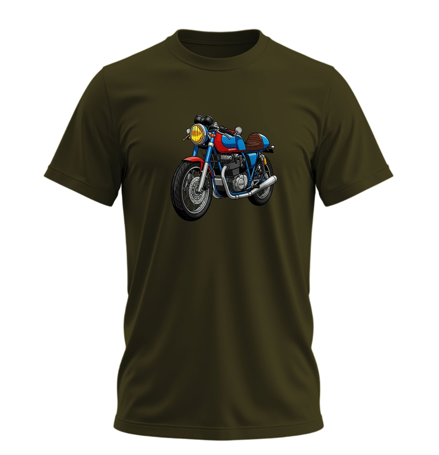 Renkli Motosiklet - 10 Farklı Renk - Unisex Rahat Kalıp Baskılı Tişört - Moto Garage Collection