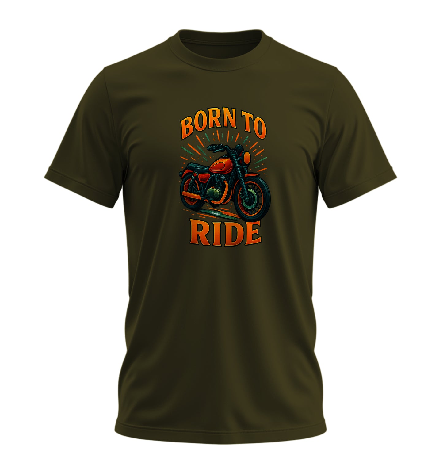 Born To Ride Motosiklet - 10 Farklı Renk - Unisex Rahat Kalıp Baskılı Tişört - Moto Garage Collection