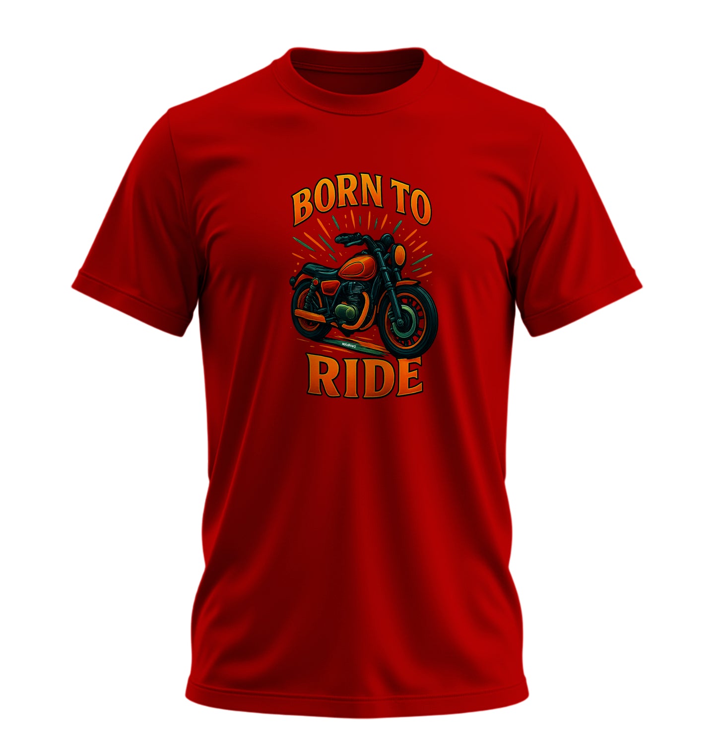 Born To Ride Motosiklet - 10 Farklı Renk - Unisex Rahat Kalıp Baskılı Tişört - Moto Garage Collection