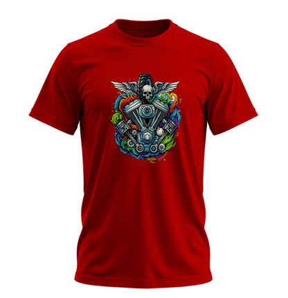 Motor Sanatı Motosiklet - 10 Farklı Renk - Unisex Rahat Kalıp Baskılı Tişört - Moto Garage Collection