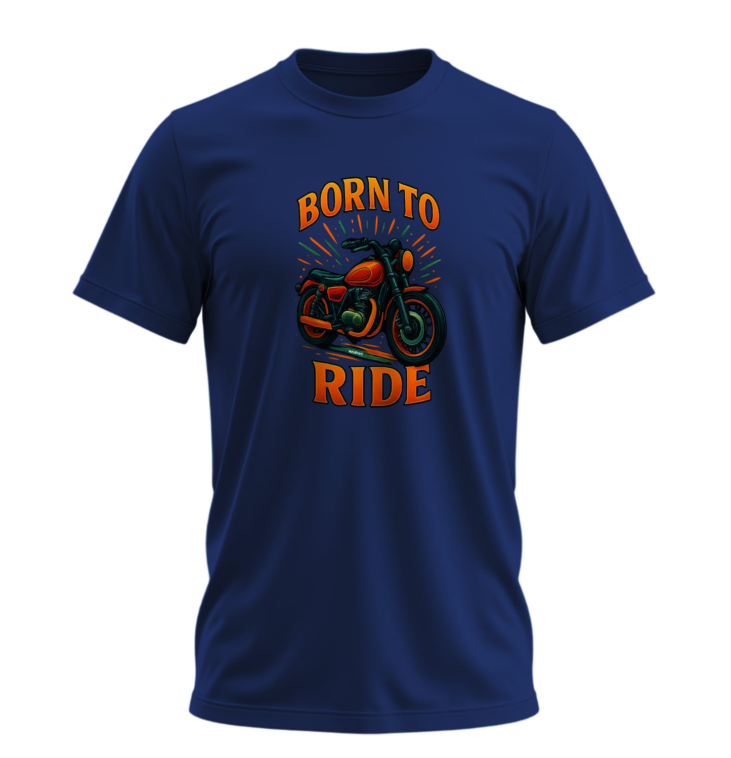 Born To Ride Motosiklet - 10 Farklı Renk - Unisex Rahat Kalıp Baskılı Tişört - Moto Garage Collection