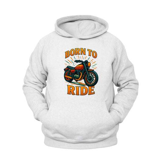 Born to Ride Motosiklet Hoodie – Şardonlu Kalın Unisex Motosiklet Kapüşonlu Sweatshirt - Hoodie Collection