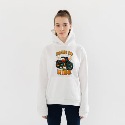 Born to Ride Motosiklet Hoodie – Şardonlu Kalın Unisex Motosiklet Kapüşonlu Sweatshirt - Hoodie Collection
