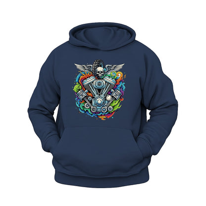 Motor Sanatı Motosiklet Hoodie – Şardonlu Kalın Unisex Motosiklet Kapüşonlu Sweatshirt - Hoodie Collection