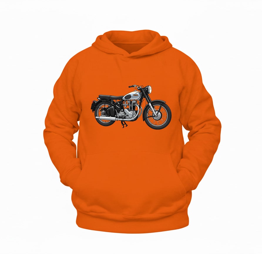 Nostaljik Motosiklet Hoodie – Şardonlu Kalın Unisex Motosiklet Kapüşonlu Sweatshirt - Hoodie Collection