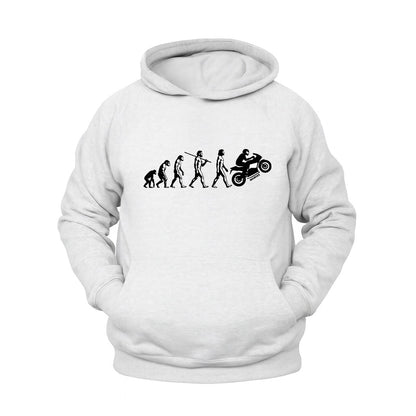Bir Motorcunun Evrimi Motosiklet Hoodie – Şardonlu Kalın Unisex Motosiklet Kapüşonlu Sweatshirt - Hoodie Collection