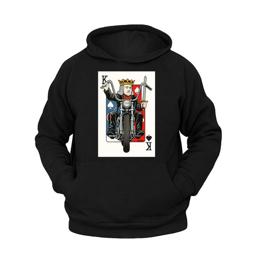 Maça Papazı Hoodie – Şardonlu Kalın Unisex Motosiklet Kapüşonlu Sweatshirt - Hoodie Collection
