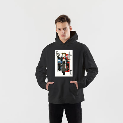 Maça Papazı Hoodie – Şardonlu Kalın Unisex Motosiklet Kapüşonlu Sweatshirt - Hoodie Collection