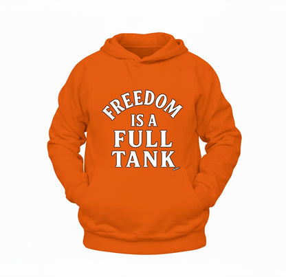 Freedom is Full Tank Hoodie – Şardonlu Kalın Unisex Motosiklet Kapüşonlu Sweatshirt - Hoodie Collection