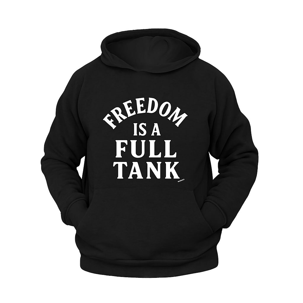 Freedom is Full Tank Hoodie – Şardonlu Kalın Unisex Motosiklet Kapüşonlu Sweatshirt - Hoodie Collection