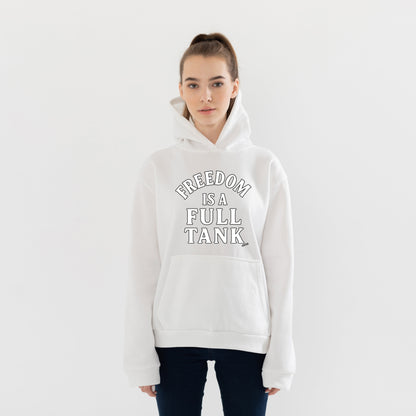 Freedom is Full Tank Hoodie – Şardonlu Kalın Unisex Motosiklet Kapüşonlu Sweatshirt - Hoodie Collection