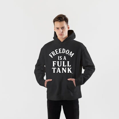 Freedom is Full Tank Hoodie – Şardonlu Kalın Unisex Motosiklet Kapüşonlu Sweatshirt - Hoodie Collection