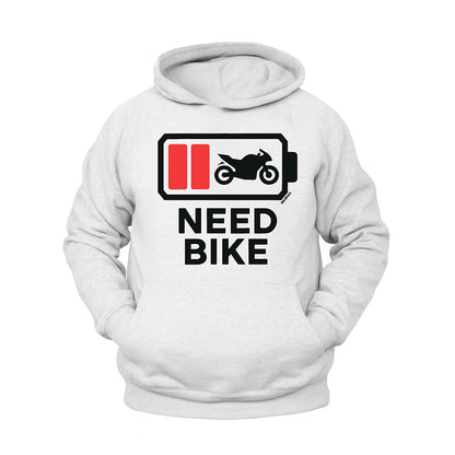 Need Bike Hoodie – Şardonlu Kalın Unisex Motosiklet Kapüşonlu Sweatshirt - Hoodie Collection