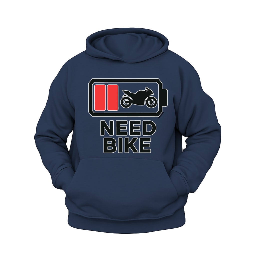 Need Bike Hoodie – Şardonlu Kalın Unisex Motosiklet Kapüşonlu Sweatshirt - Hoodie Collection