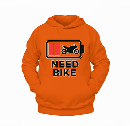 Need Bike Hoodie – Şardonlu Kalın Unisex Motosiklet Kapüşonlu Sweatshirt - Hoodie Collection