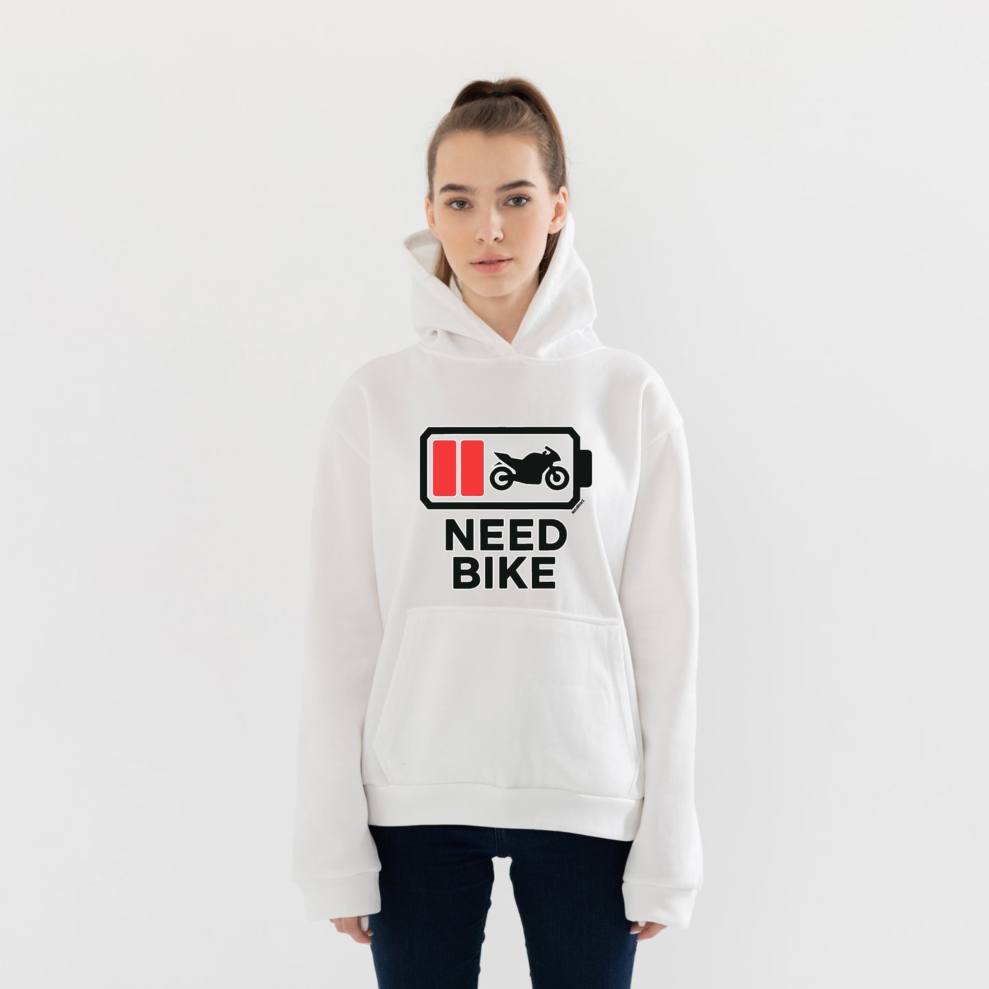 Need Bike Hoodie – Şardonlu Kalın Unisex Motosiklet Kapüşonlu Sweatshirt - Hoodie Collection